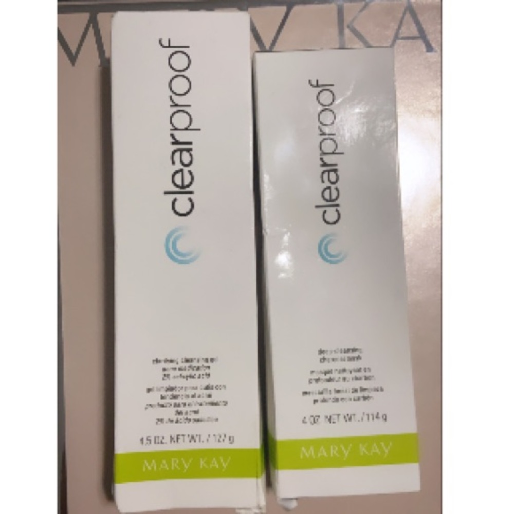 Mary Kay clear proof cleansing gel and charcoal mask
